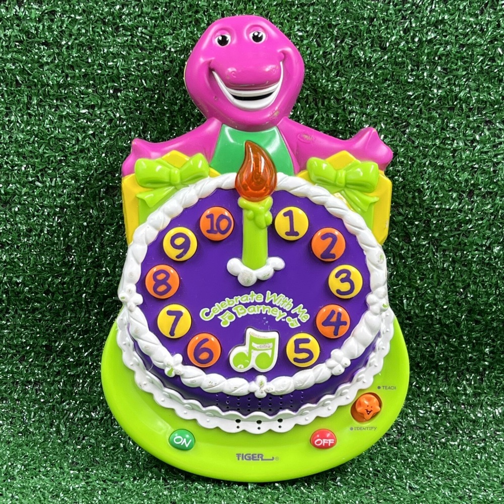 Celebrate With Me‎ Barney Birthday Cake Tiger Electronics Handheld Tested